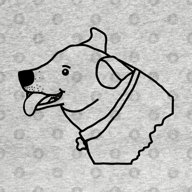 Toby the Dog Minimal Outline by ellenhenryart